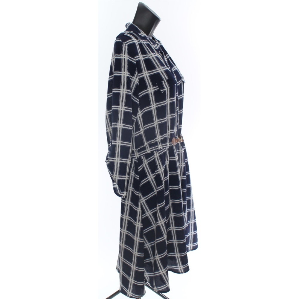 Always Indigo Shirt Dress w/ Waist Buckle - Picture 2 of 4